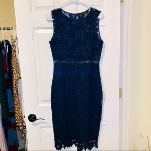 🎉Bundle 2 for $25🎉 BLVD Navy Crochet Midi Dress